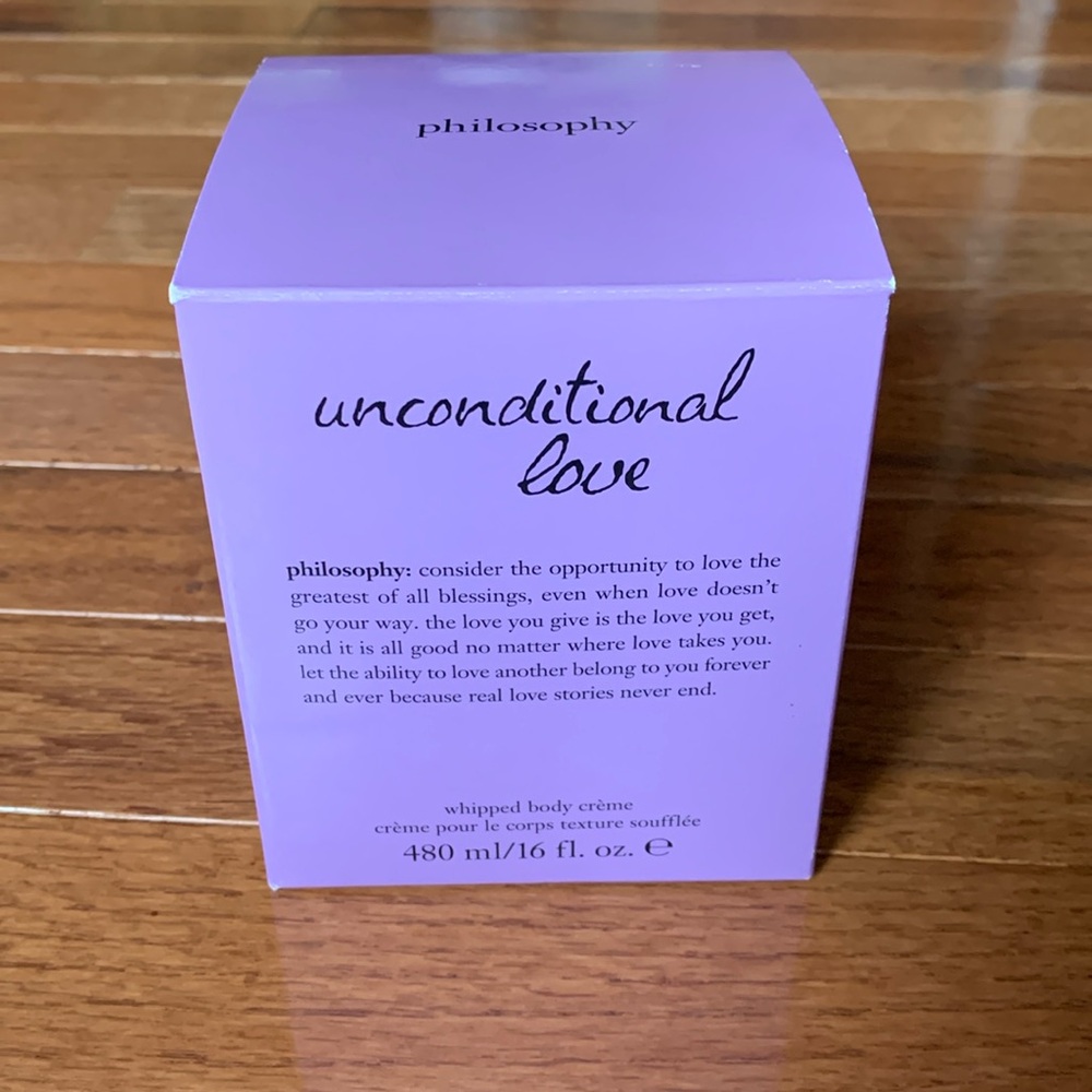 NIB Philosophy Unconditional Love 16oz body creme